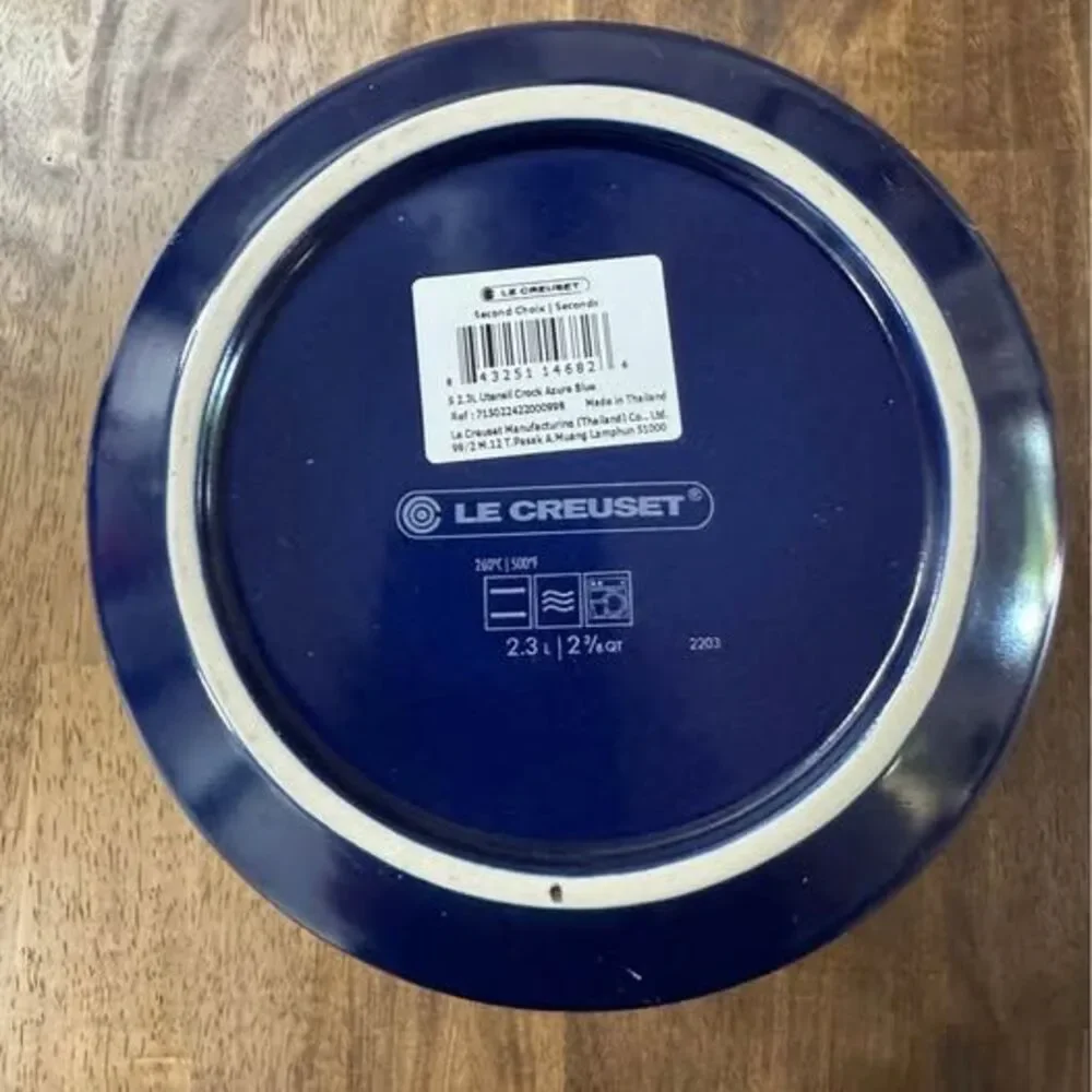 Le Creuset Azure Blue Stoneware Utensil Crock 2.3L / 2⅜ Qt – Second Choice